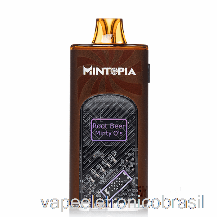 Vape Eletrônico Mintopia Turbo 9000 Descartável Root Beer Minty O's